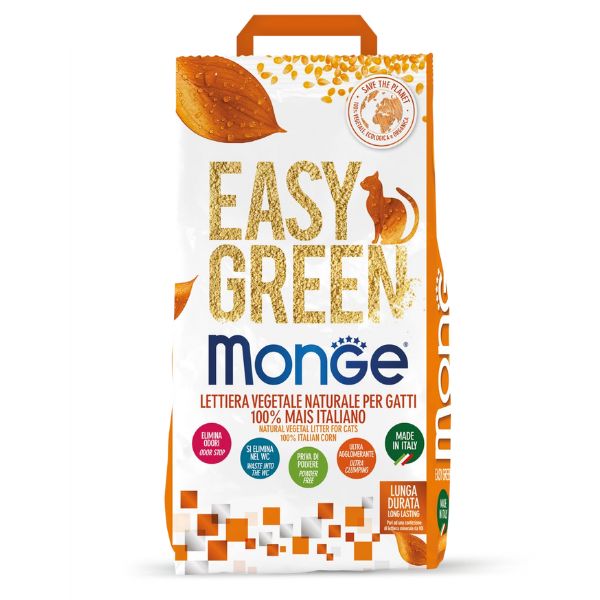 Monge Easy Green 10lt Mais Italiano - Lettiera Gatto Monge Easy Green 10lt Mais Italiano - Lettiera Gatto